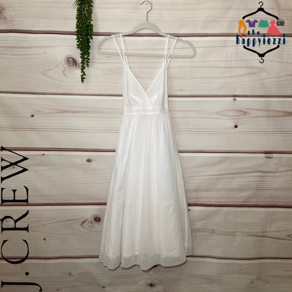 J. Crew Cotton White Summer Dress S